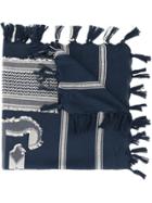 Undercover Patterned Scarf - Blue