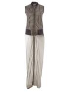 Greg Lauren Parachute Quilted Zip Bomber Vest, Women's, Size: 2, Grey, Nylon