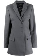 Rokh Button Hole Tailored Blazer - Grey