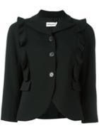 Sonia Rykiel Curved Hem Jacket, Women's, Size: 36, Black, Viscose/acetate/spandex/elastane/cupro