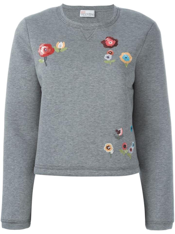 Red Valentino Embroidered Flower Sweatshirt