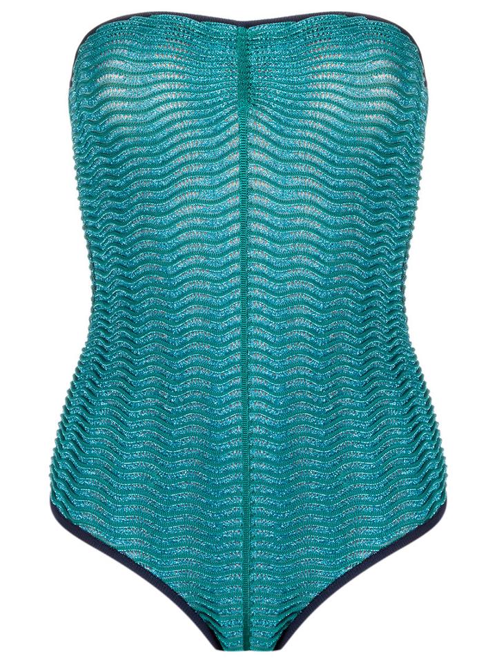 Gig Strapless Swimsuit, Women's, Size: P, Blue, Polyamide/lurex