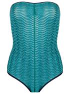 Gig Strapless Swimsuit, Women's, Size: P, Blue, Polyamide/lurex