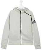 Adidas Kids Zipped Hoodie - Grey