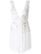 Jay Ahr Gold-tone Floral Appliqué Dress