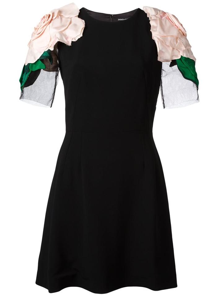 Dolce & Gabbana Rose Appliqué Mini Dress