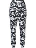Love Moschino Shoelace Logo Print Track Pants - Blue