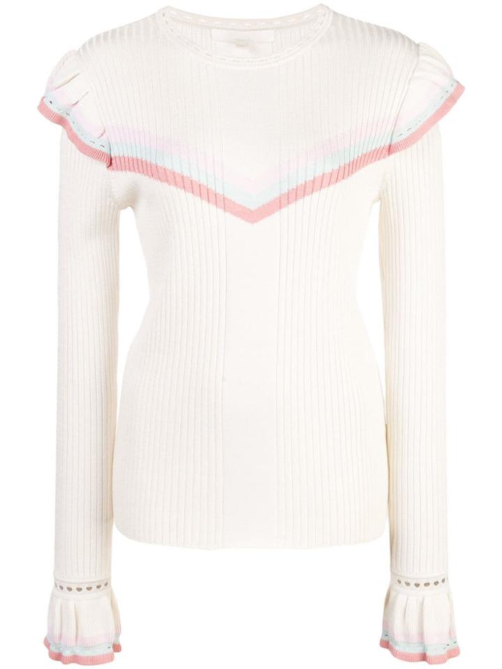 Jonathan Simkhai Stripe Detail Sweater - White