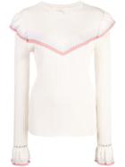 Jonathan Simkhai Stripe Detail Sweater - White