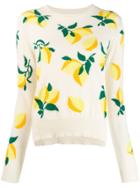 Chinti & Parker Lemon Print Sweater - Neutrals