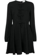 Red Valentino Multiple Front Tie Dress - Black