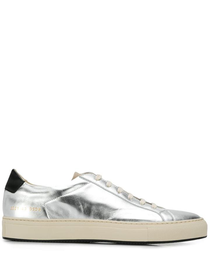 Common Projects Low-top Metallic Trainers - Silver