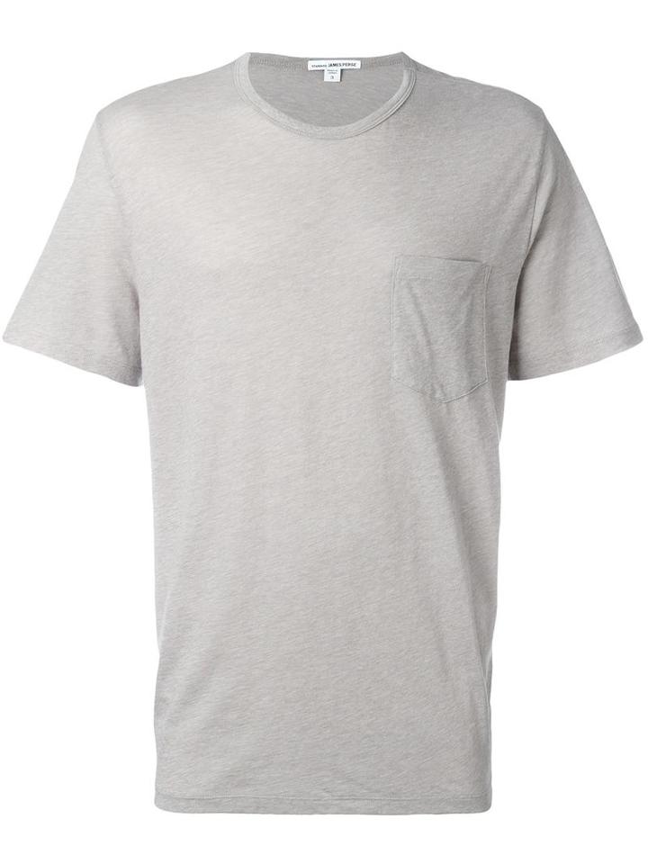 James Perse Chest Pocket T-shirt, Men's, Size: 4, Nude/neutrals, Cotton/polyester/linen/flax