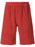 Paura Oversized Track Shorts - Red