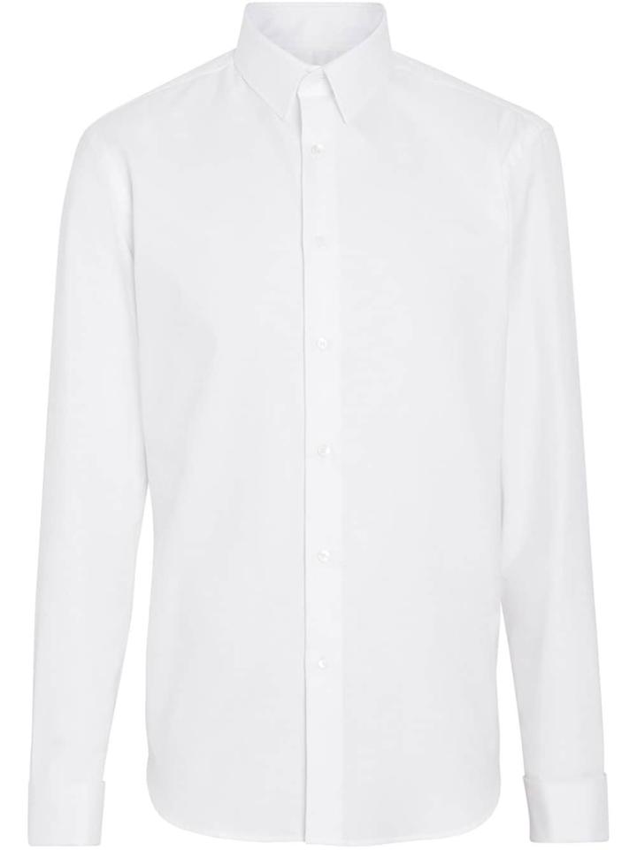 Burberry Modern Fit Double Cuff Cotton Shirt - White
