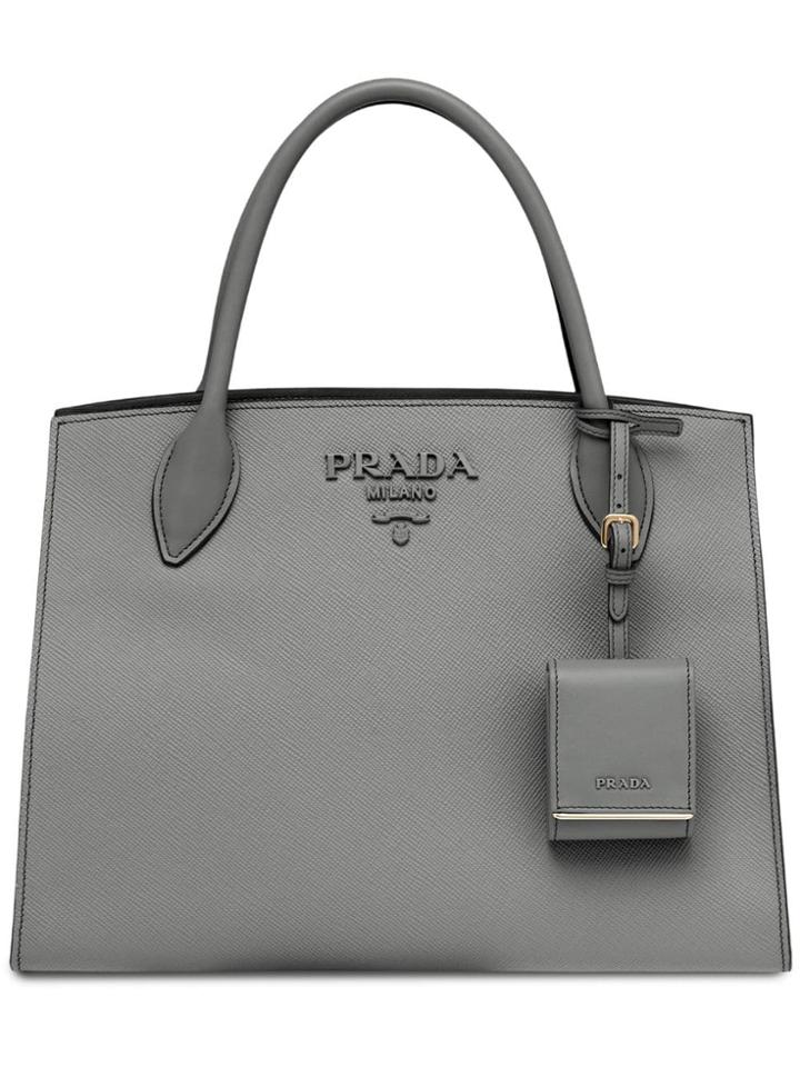 Prada Monochrome Tote - Grey