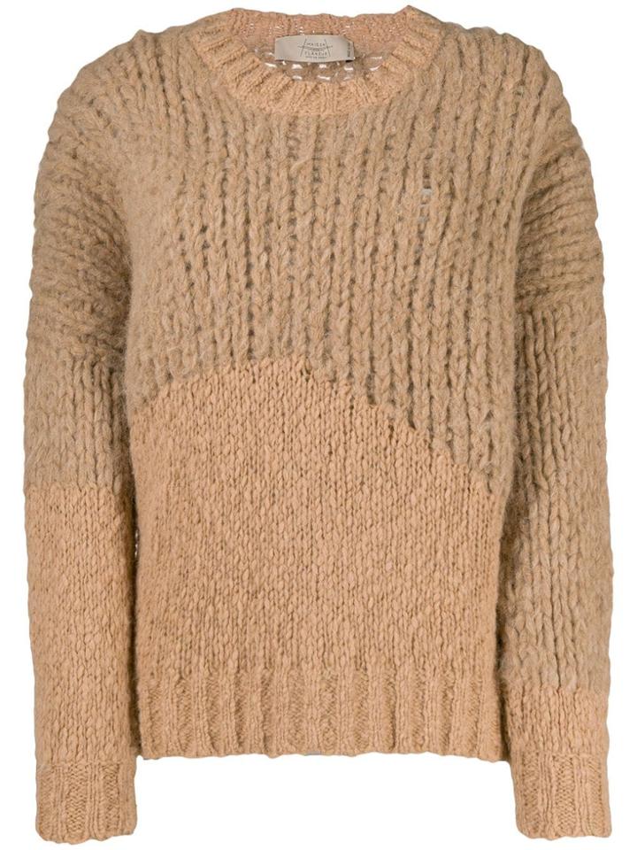 Maison Flaneur Cable-knit Jumper - Brown