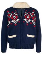 Fake Alpha Pre-owned Intarsia Knit Cardigan - Blue