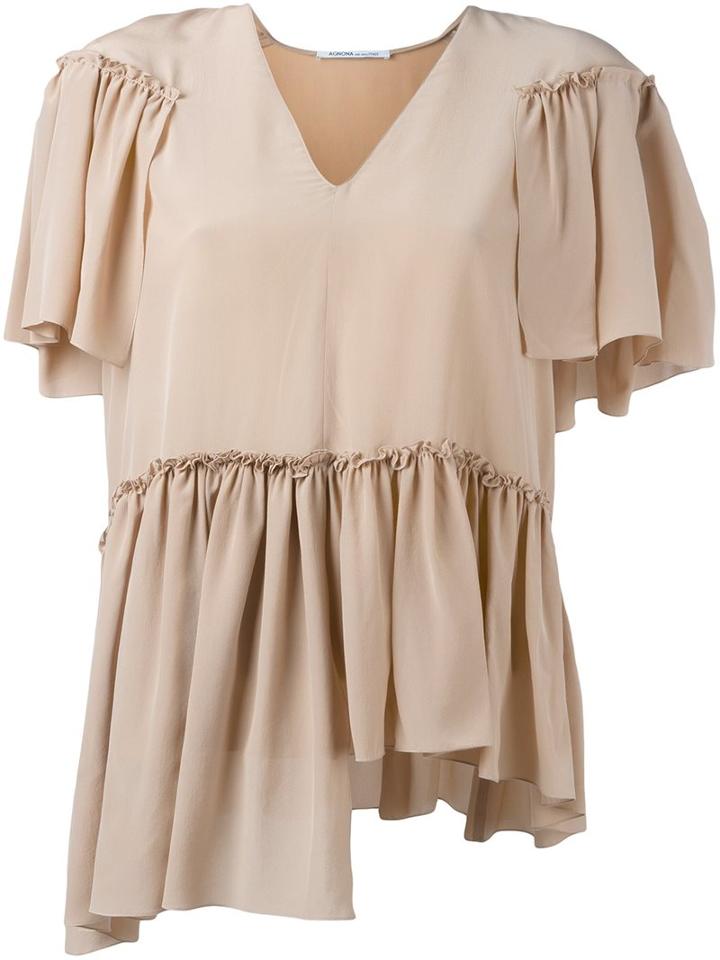 Agnona Ruffled Asymmetric Top