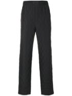 Msgm Quilted Trousers - Black