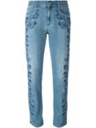 Stella Mccartney Embroidered Floral Jeans, Women's, Size: 27, Blue, Polyester/spandex/elastane/cotton