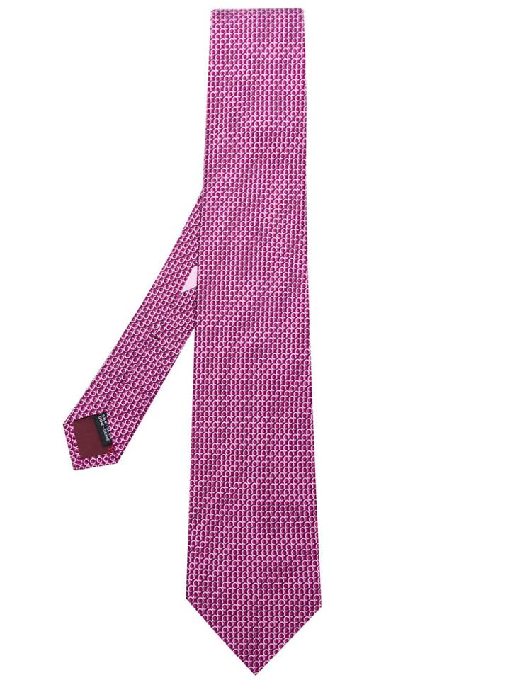 Salvatore Ferragamo Gancio Print Tie - Pink