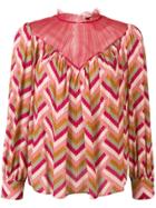 Elisabetta Franchi Geometrical Print Blouse - Pink