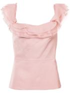 Cushnie Et Ochs Kahlo Off Shoulder Blouse - Nude & Neutrals