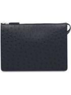 Prada Ostrich Leather Pouch - Black