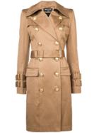 Balmain Double-breasted Trench Coat - Nude & Neutrals