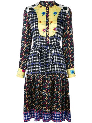 Duro Olowu Patterned Long Sleeved Dress - Multicolour