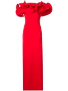 Osman Off-shoulder Evening Dress - Red