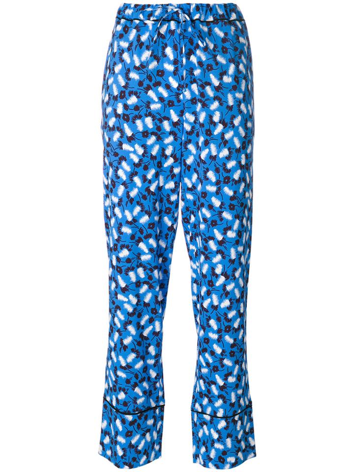 Marni Plume Print Trousers - Blue