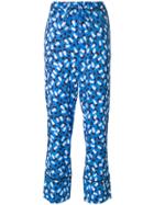 Marni Plume Print Trousers - Blue