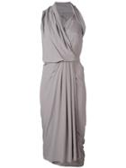 Rick Owens Limo Dress, Women's, Size: 40, Grey, Silk/acetate
