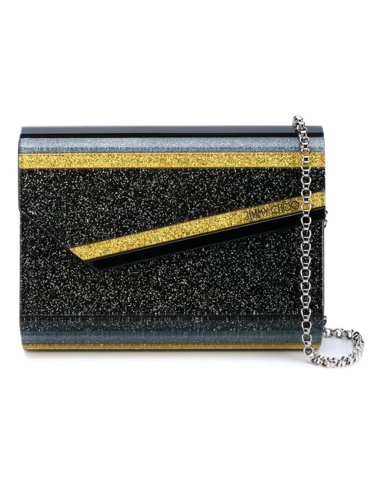Jimmy Choo Candy Metallic Striped Clutch