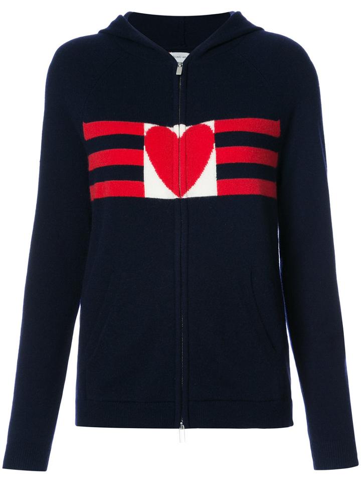 Chinti And Parker - Love Heart Hoodie - Women - Cashmere - Xs, Blue, Cashmere