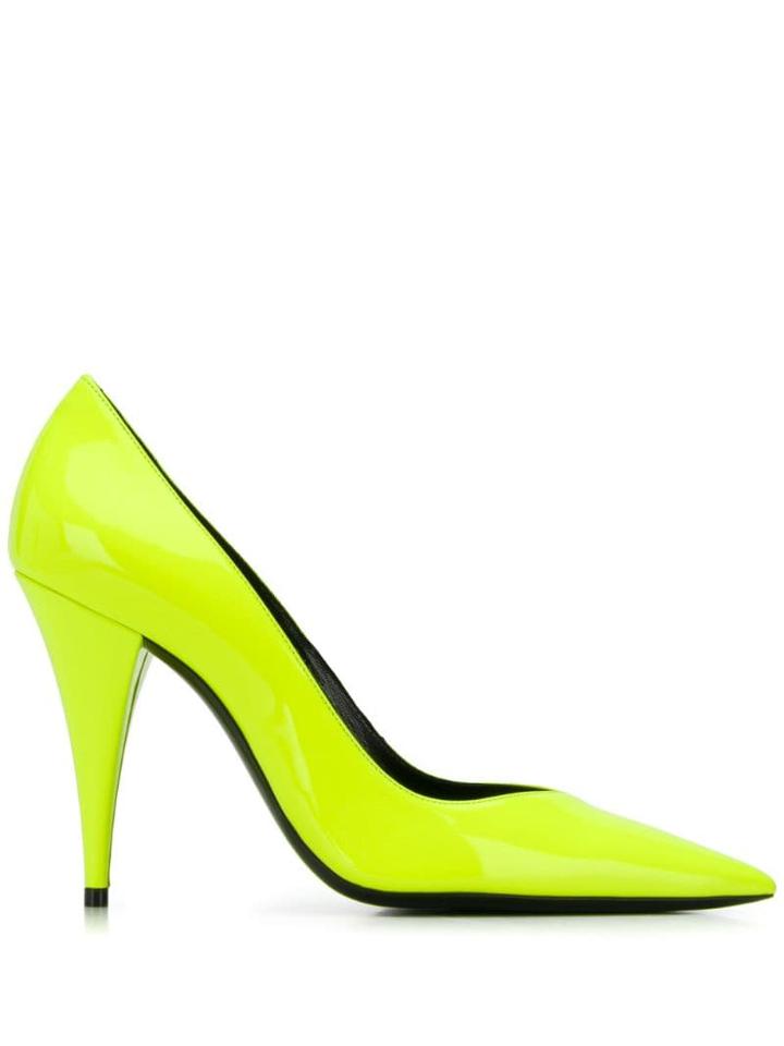 Saint Laurent Kiki 100mm Pumps - Yellow