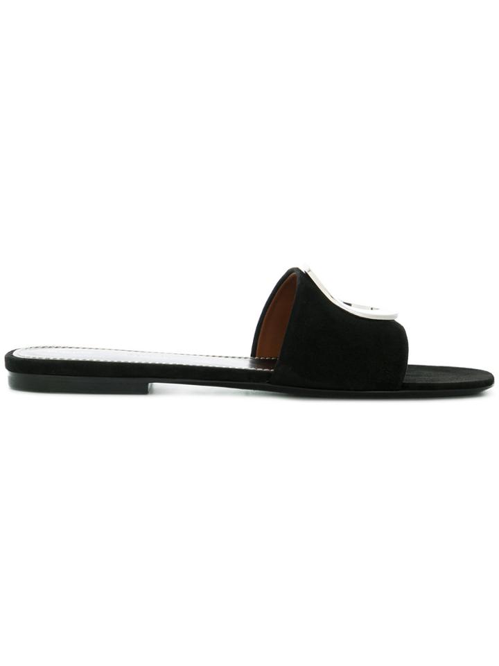 Proenza Schouler Square Toe Sliders - Black