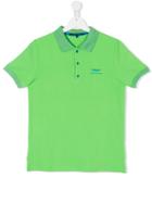 Aston Martin Kids Multi Badge Print Polo Shirt - Green