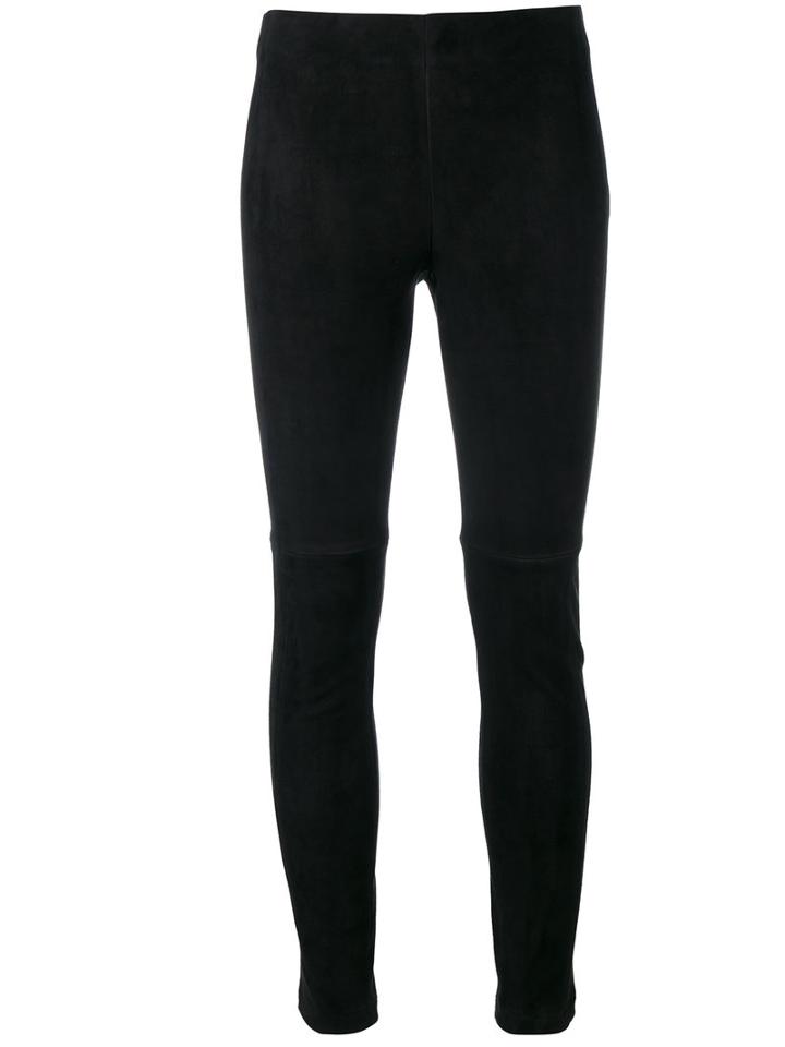 Theory - Navalane Leggings - Women - Lamb Skin - 2, Black, Lamb Skin