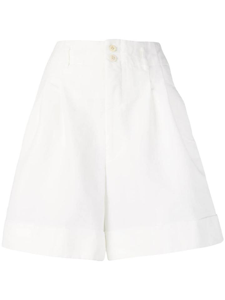 Comme Des Garçons Wide Leg Shorts - White