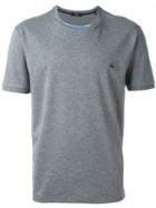 Fay Striped Collar T-shirt, Men's, Size: L, Grey, Cotton