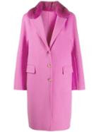Ermanno Scervino Fur Collar Coat - Pink