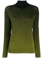 Fendi Gradient Turtle Neck Sweater - Green