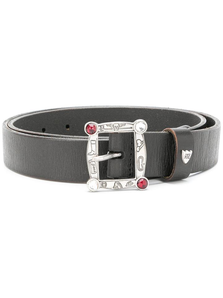 Htc Los Angeles Embellished Buckle Belt - Black