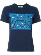 Msgm Paris Map Print T-shirt