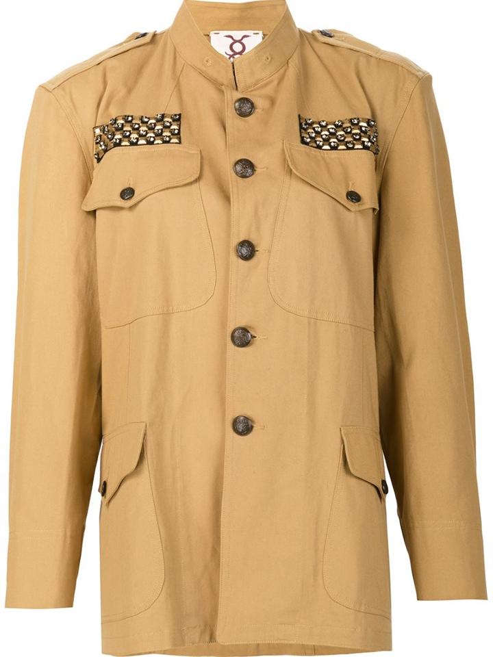 Figue 'peace' Military Jacket, Women's, Size: Large, Nude/neutrals, Cotton