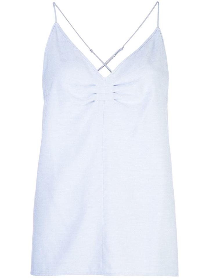Tibi Twill V-neck Cami - Blue
