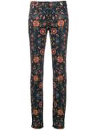 Christian Dior Pre-owned Floral Printed Denim Trousers - Blue